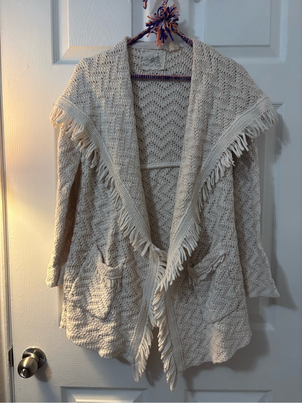 Angel of the North Cream Fringe Cardigan